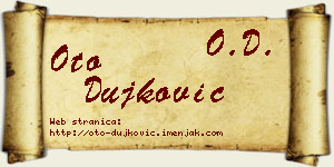 Oto Dujković vizit kartica